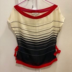 Valentino Sand Silk Chiffon Blouse